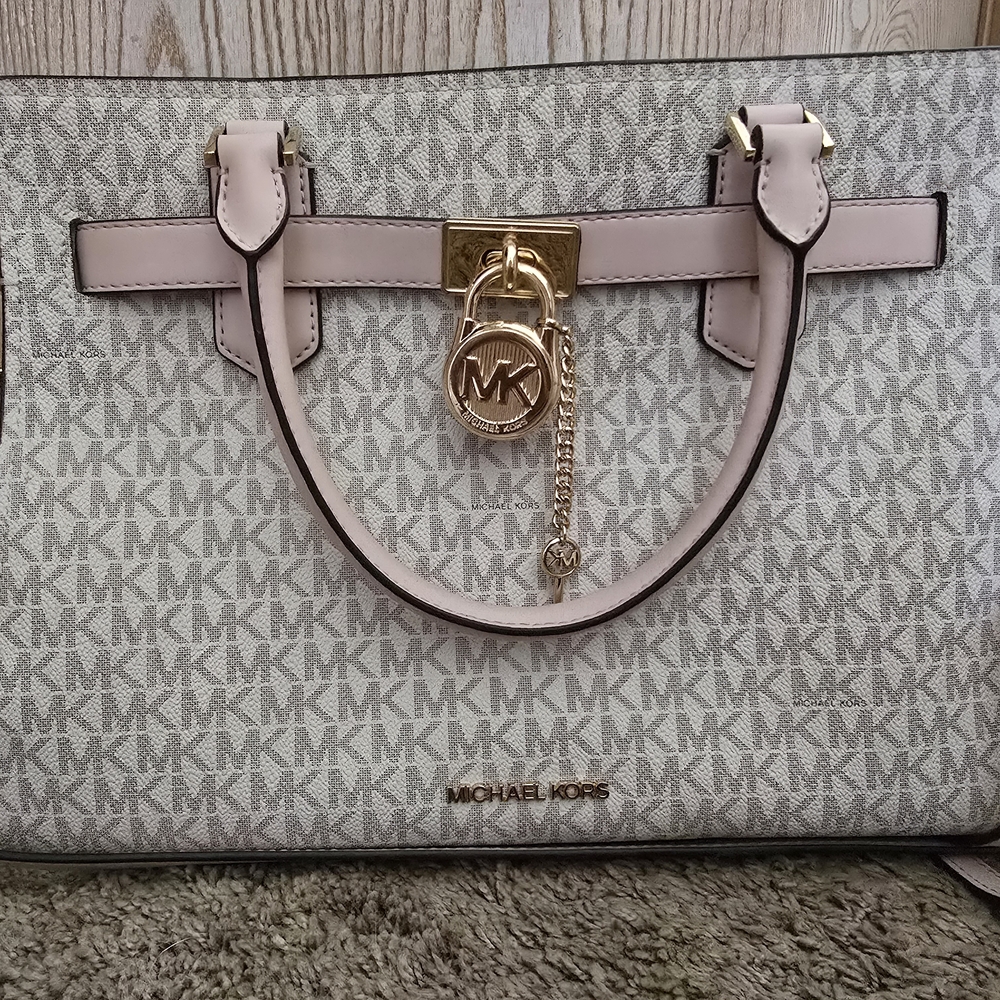 Michael Kors Gray and Cream Women's Bag